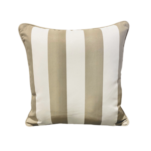 Outdoor Cushion Neutral Stripe Beige – Piped